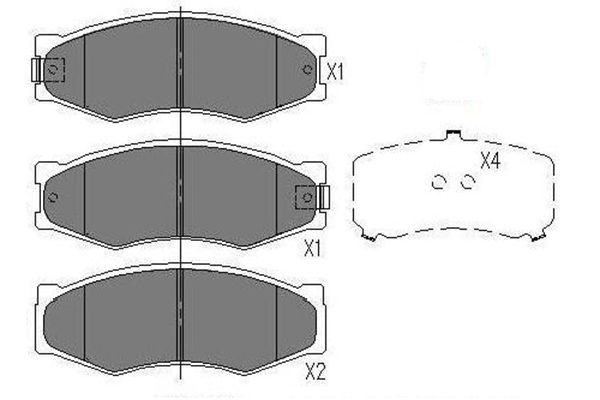 KAVO PARTS Комплект тормозных колодок, дисковый тормоз KBP-6524